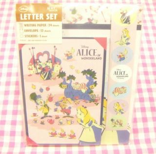 Disney Alice In Wonderland Letter Set / Made In Japan Sun - Star Stationery
