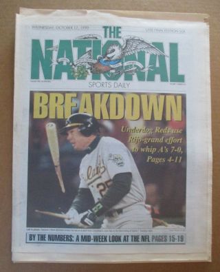 The National Sports Daily Newspaper Mark Mcgwire Reds Beat A 