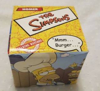 2002 " The Simpsons " Talking Homer Wrist Watch Burger King