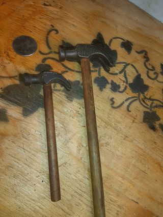 Vintage Miniature Salesman Sample Claw Hammer Crafts Jewelry Carpentry Tool X2