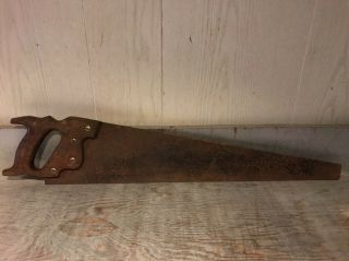 Antique Atkins Decortative/collectable And Usable Hand Saw 26 " Blade