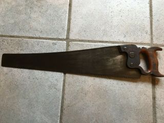 Vintage Warranted Superior 20 1/2” Hand Crosscut Saw 9 Eagle Med Collectible Usa