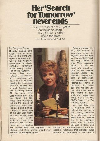 1979 Tv Guide Article Mary Stuart Search For Tomorrow Soap Opera