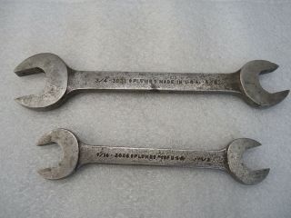 Vintage 2 Plomb Open End Wrenches: 3026 & 3031 (size: 1/2,  9/16 & 5/8,  3/4) - Usa