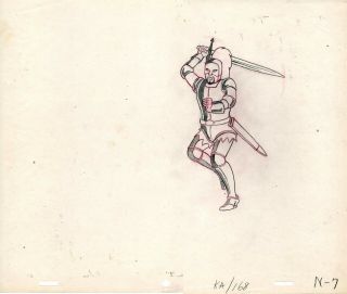King Arthur Animation Production Hand Drawn Pencil / Filmation 1974