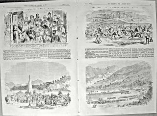 Happy Valley Horse Racing Course,  Hong - Kong 1858 Newspaper / Slave Ship " Emilia "