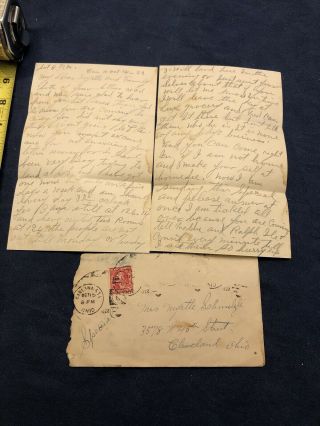 1922 Handwritten Letter From A Mother To Her Child,  Envelope