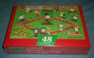 Vintage 1978 Peanuts Charley Brown All Stars Baseball 48 Piece Puzzle