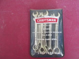 Vintage Craftsman Usa 8 Piece Combination Ignition Wrench Set 4344 Made In Usa