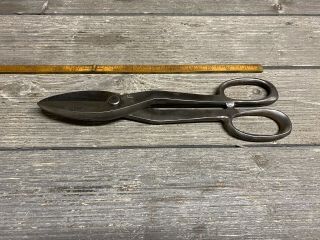 Vintage Pexto 12” Sheet Metal Shears Scissors Snips Cuts Smooth
