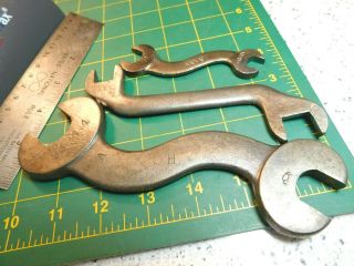 Vintage P&s Tools 664 Curved Open End Wrench Plus Two Other Old Tools