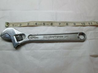 Vintage Craftsman 10 " Inch Adjustable Wrench Made In Usa Tool