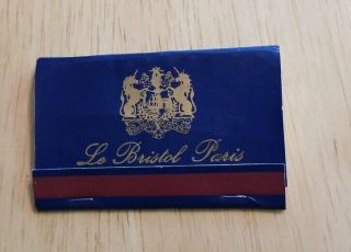 Vintage Matchbook Le Bristol Paris Hotel Le France Bar Restaurant Brishotel Blue