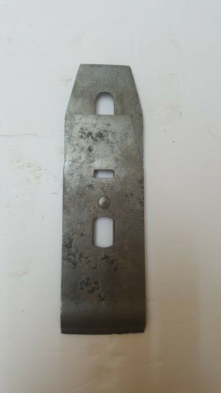 Parts Only - Stanley No.  4 Iron And Cap Iron With Screw 2in X 6 1/2