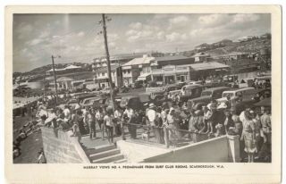 West Australia: Scarborough Beach Promenade Rppc Postcard 1950 