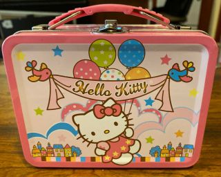 Hello Kitty Pink Mini Tin Lunch Box