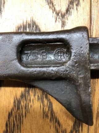 Old Antique International Harvester 788 Adjustable 8 1/2 in.  long Wrench Tools 2