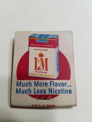 Vintage L&M Cigarettes Matchbook W Matches 2