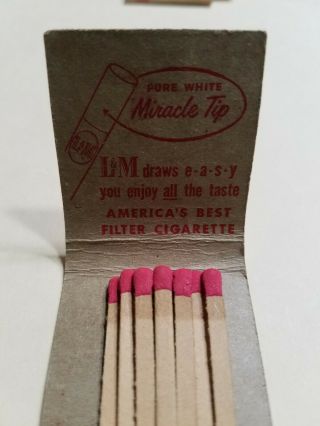 Vintage L&M Cigarettes Matchbook W Matches 3