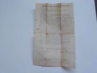 Antique Document 1830 Lyman York County Maine Land Real Estate Paper Vtg Nr