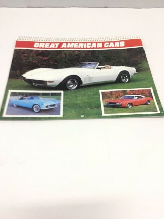 Vintage Great American Cars Shop/garage Calendar - 1997 Suitable For Framing