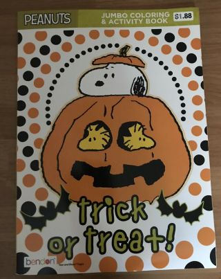 Peanuts Snoopy Trick Or Treat Halloween Coloring And Activity Book Bendon