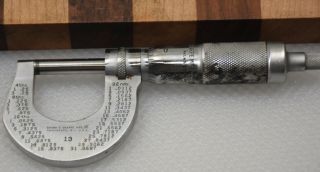 Vintage Brown & Sharpe No.  13 Outside Micrometer (0 - 1 ", .  0001 ") (inv J506)