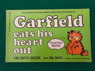 Garfield Eats His Heart Out By Jim Davis Book 6 Paperback 1983 First Edition