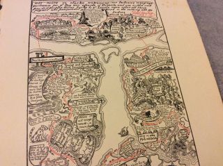 Antique Book Print - Amazon Map - Rudyard Kipling - 1913