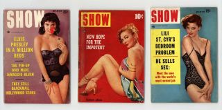3 Vintage Show Magazines 1950 