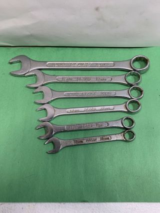 Vintage Sears 6 Pc Metric Wrench Set 10mm To 19mm Drop Forged Taiwan