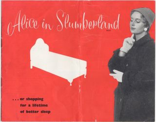 1950s Alice In Slumberland Beds Mattresses 8 - Page Illustrated Brochure