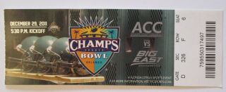 Champs Sports Bowl Ticket Stub Notre Dame Vs Florida State 2011 Ncaa Football