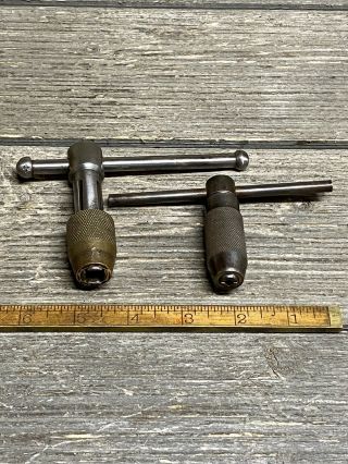 Vintage Goodell - Pratt Co And Other Unbranded Brass Chuck Machinist Tap Handles