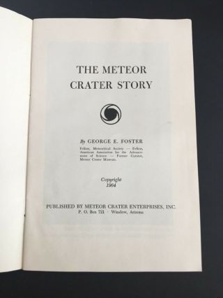 The Meteor Crater Story c1964 Vintage Booklet Book 3