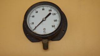 Vintage Ashcroft Pressure Gauge 0/160 Psi Steam Boiler Wall Mount