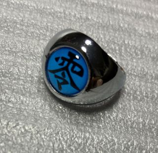 Naruto Akatsuki Uchiha Itachi Zhu Ring Metal Alloy Cosplay Gift Blue Zero