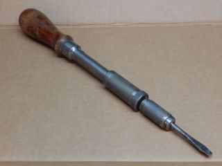 Vintage 1926 Millers Falls No.  61,  11 " - 17 " Reversible Spiral Push Drill