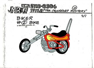 Mr.  T Cartoon Production Hand Painted Biker Bike Model Cel Ruby - Spears 1983