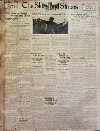Ww1 February 22,  1918 Stars And Stripes,  3rd Issue,
