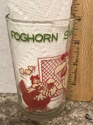 Foghorn Leghorn Juice Jelly Glass 1974 Foghorn Switches Henry 