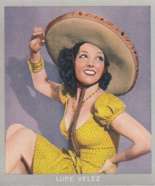 Lupe Velez - Monopol Hollywood " Film Artist " Pin - Up/cheesecake 1937 Cig Card