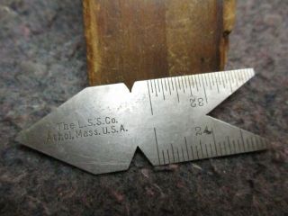 Vintage Machinists Steel Ruler/the L.  S.  S.  Co. ,  Athol,  Mass.  /no.  390 - Arrow Shaped