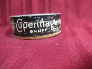 Vintage Copenhagen Snuff Tin Paper Can Chew Tobacco Metal Lid Advertising Cave
