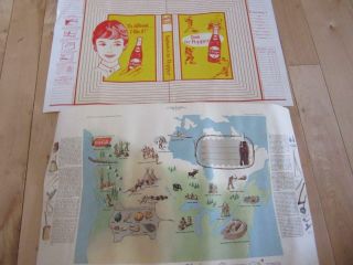 Two Vintage Paper Book Covers Coca - Cola Canada And Dr Pepper Advertising