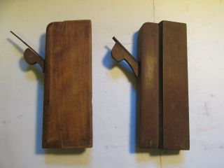 (6) Vintage Wood Molding Planes,  2 Matched D.  R.  Barton,  8/8 For Groove Cutting