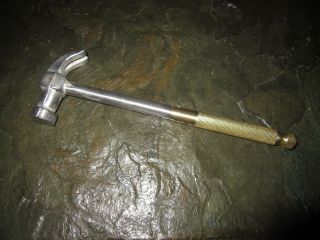 Vintage Unknown Maker Claw Hammer W/ Nesting Screwdriver Handle Good Cond.