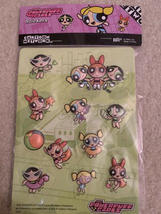 Vintage Powerpuff Girls 3d Puffy Stickers - 2 Sheets - 18 Stickers -