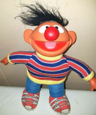 Vintage Sesame Street Character Ernie By Applause 9 " Plush Cloth Stuffed Toy