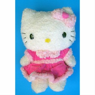 Sanrio 18900 Hello Kitty 6 Inch Kt Fluffy Plush Pink Doll